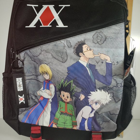 Hunter X Hunter Spencers Exclusive Backpack Character Front Side Net Pockets NWT - Picture 2 of 7